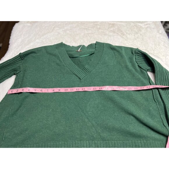 Free People Orion A-line tunic carbon copy oversized green sweater women size XS - Picture 6 of 6